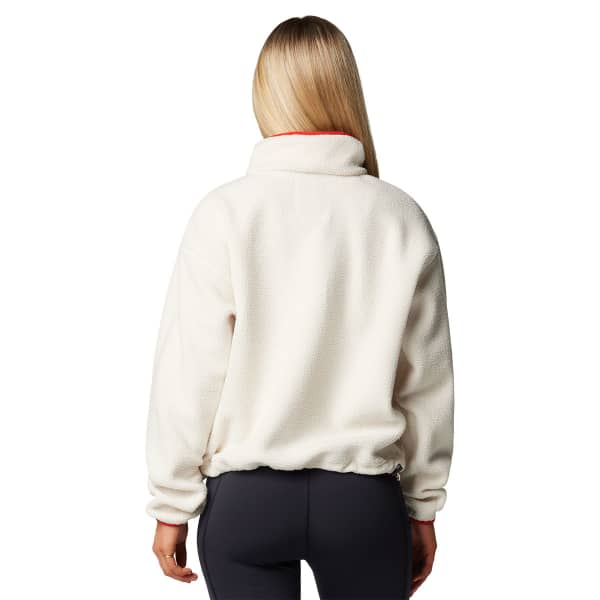 Sweat polaire COLUMBIA HELVETIA II CROPPED HALF SNAP FLEECE W CHALK