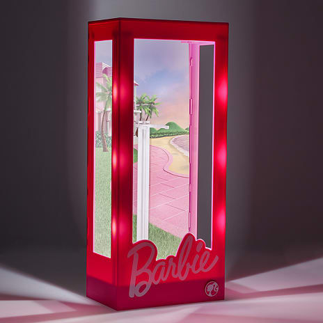 Barbie udstillingskasse lampe - lyserød