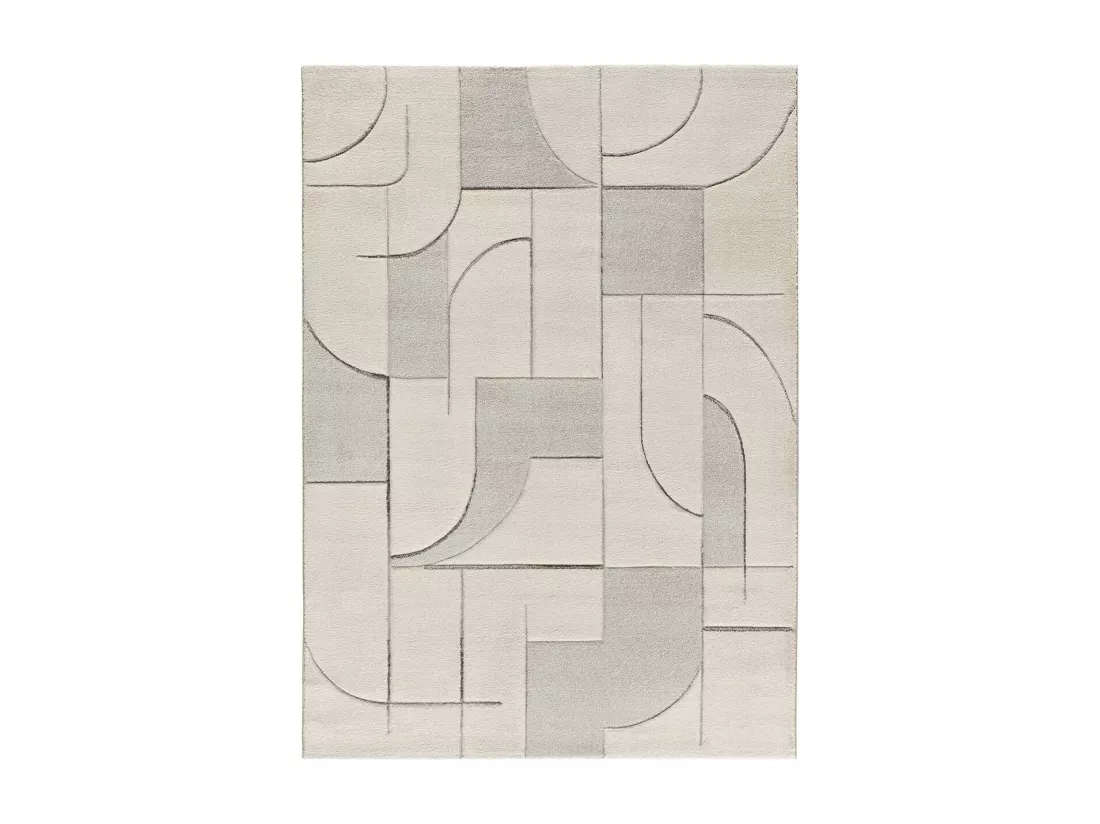 Tapis intérieur - géométrique - crème - 120 x 170 cm - LENA