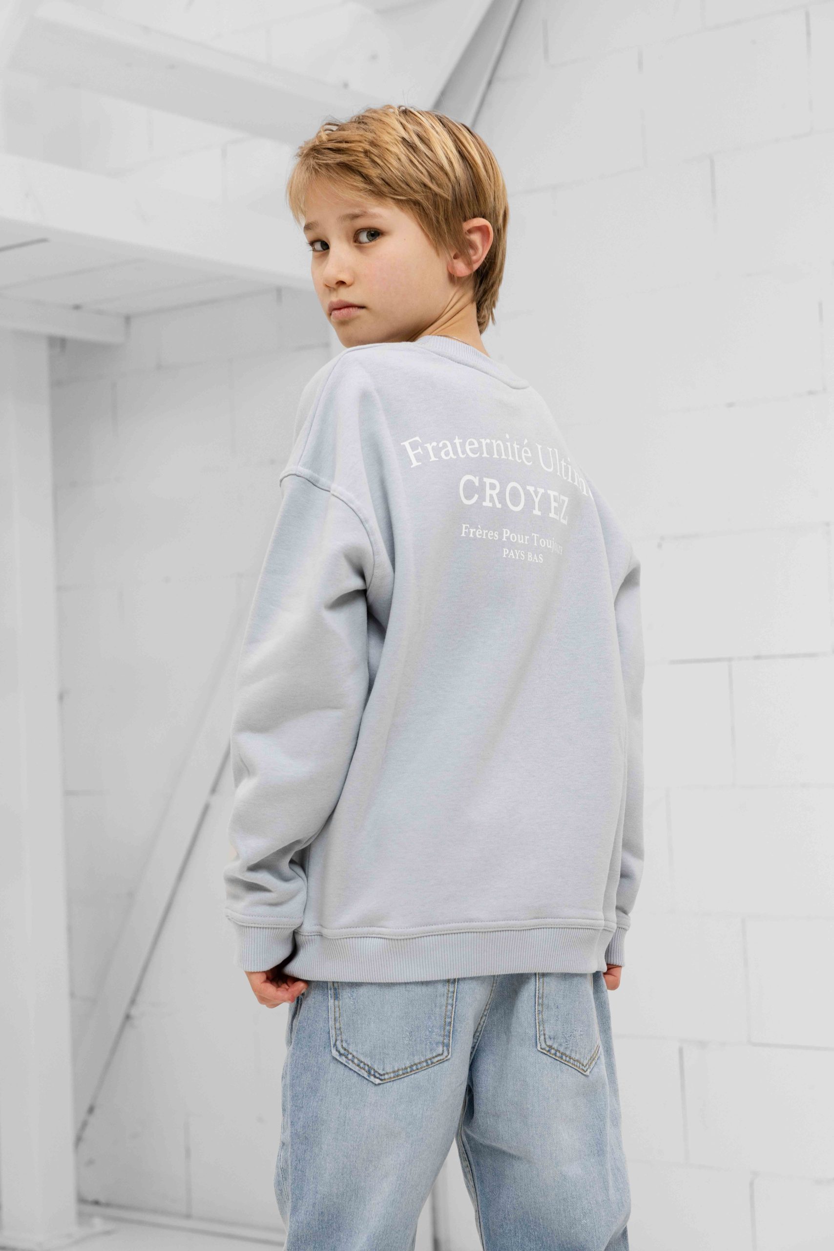Croyez Fraternité Sweater Kids Lichtblauw