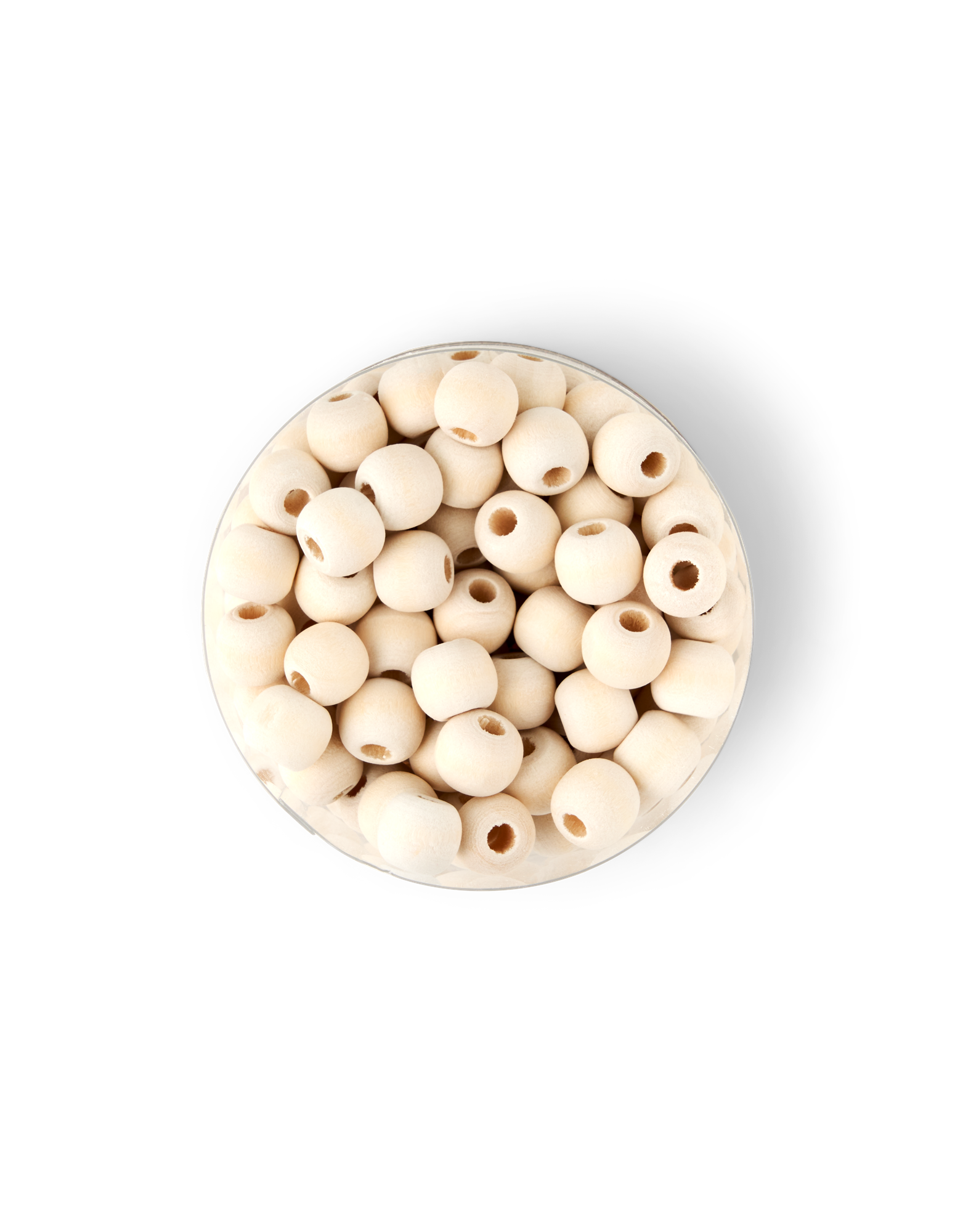 Træperler | Poppeltræ. 1 cm. 40 g. | Light Nature