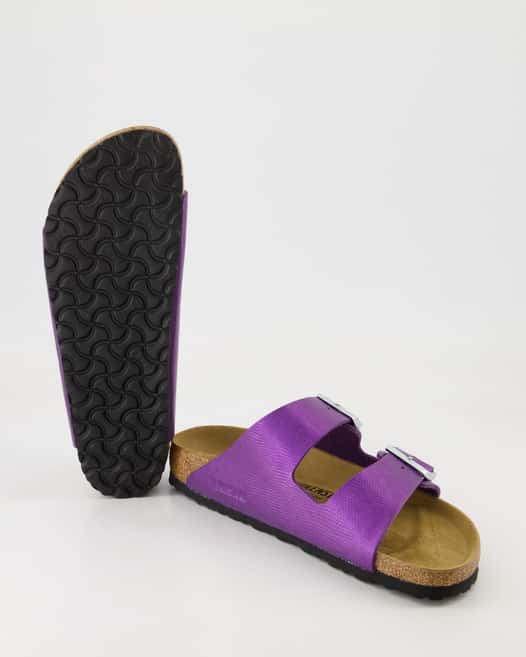 Birkenstock Arizona Birko-Flor Pantoletten in Lila