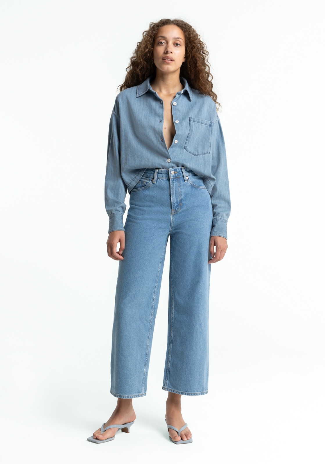 Kings Of Indigo Jeans Elisabeth Cropped Clean Holo Mid Vintage