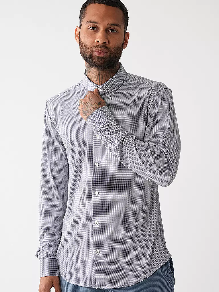 BOSS Hemd Slim Fit blau