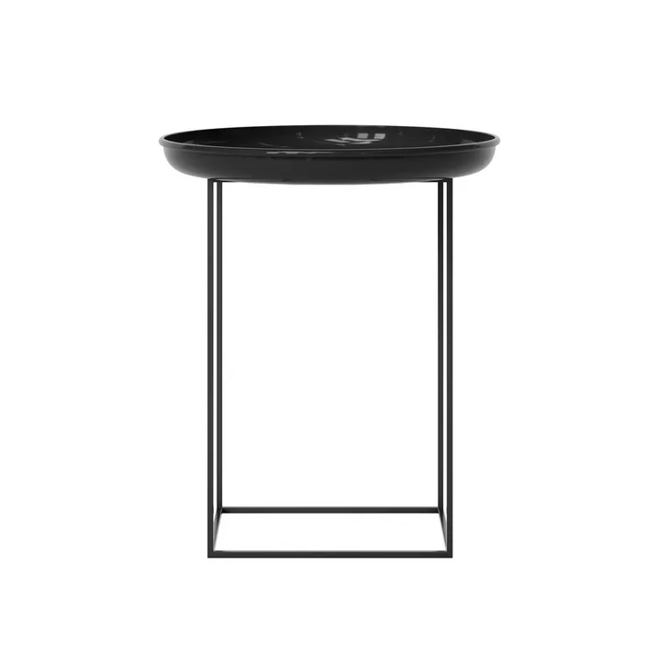 Norr11 - Duke Beistelltisch, Ø 45 x H 52 cm, lacquered obsidian