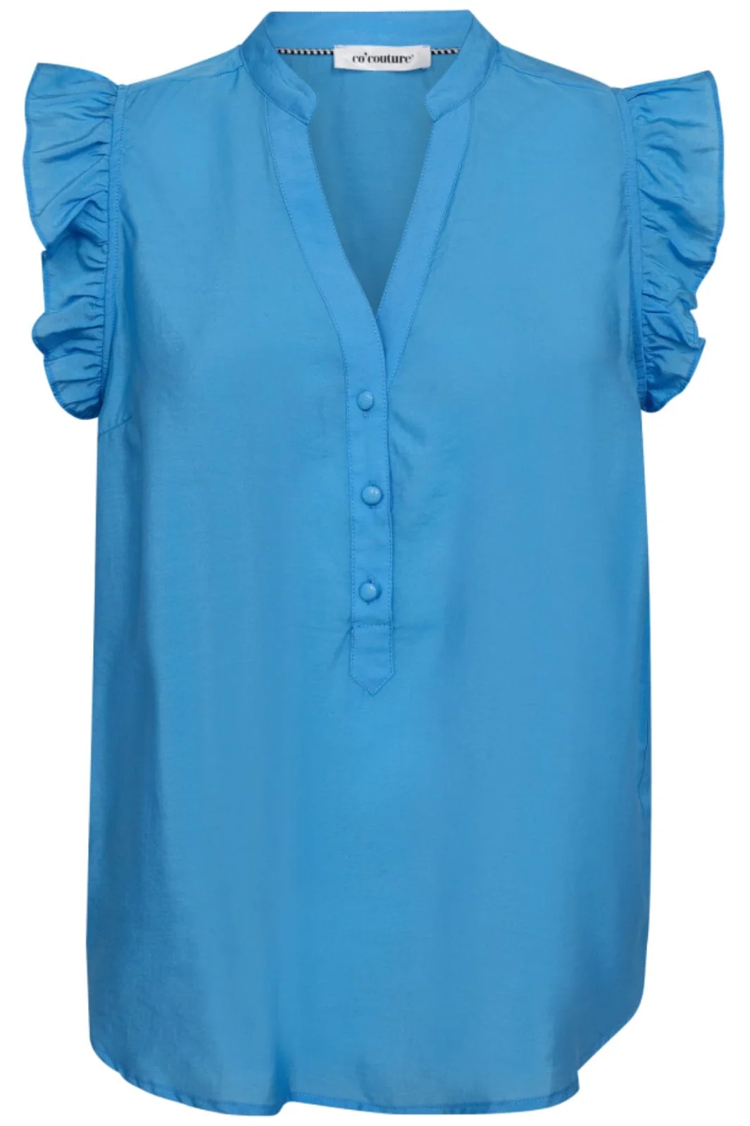 Co´Couture Callumcc Frill Top 35162 7251 clear blue