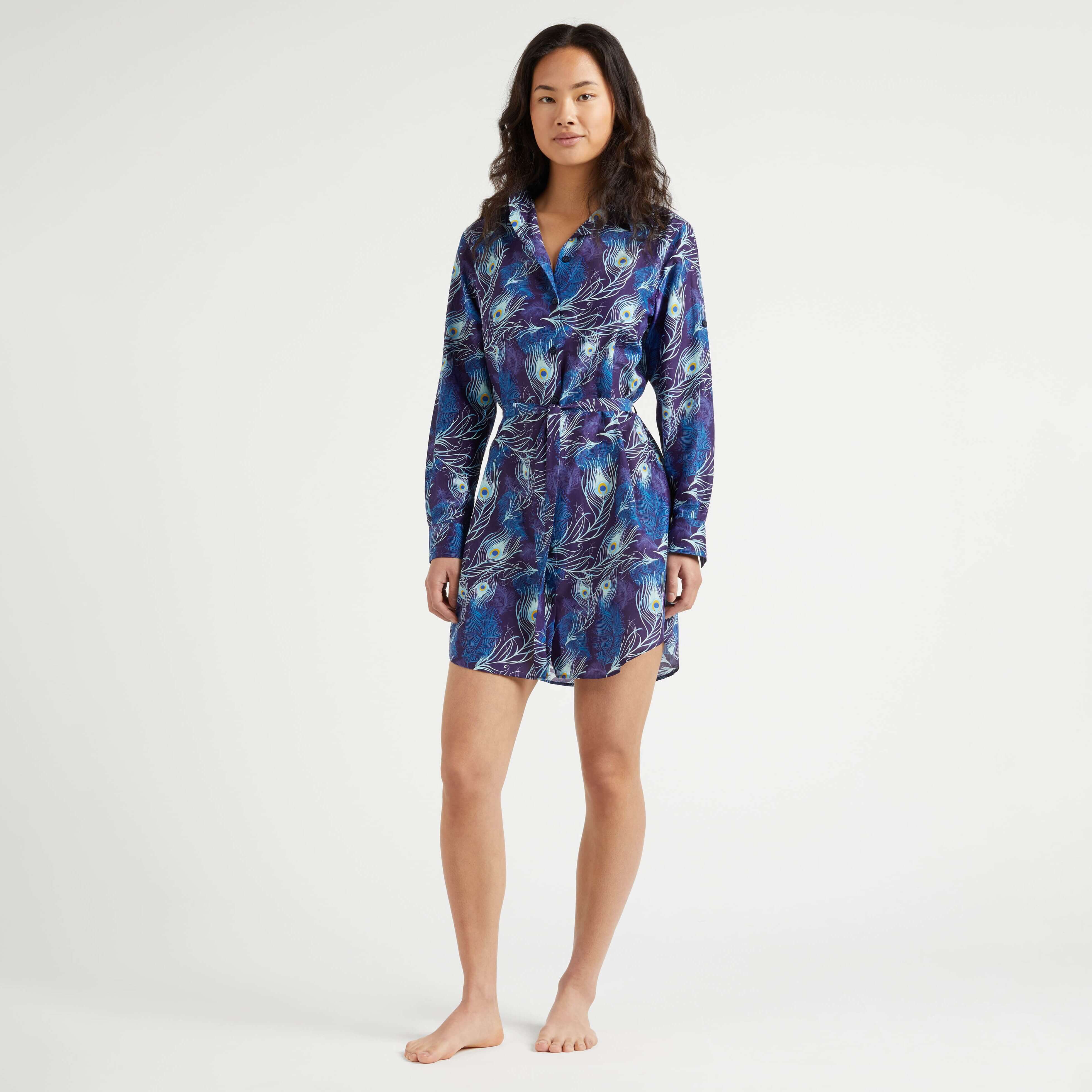 Robe chemise femme en coton et soie Eyes of the Wind