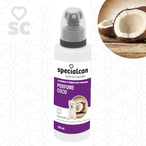 Perfume para cães com aroma de coco