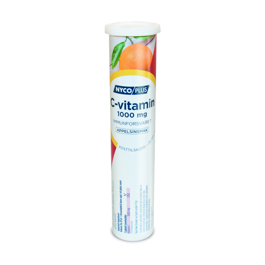 Nycoplus C-vitamin brusetabletter appelsinsmak 20 stk