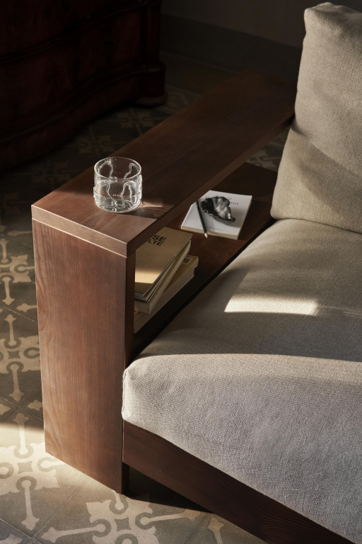 Ferm Living Edre 2-zits bank dark stained/natural
