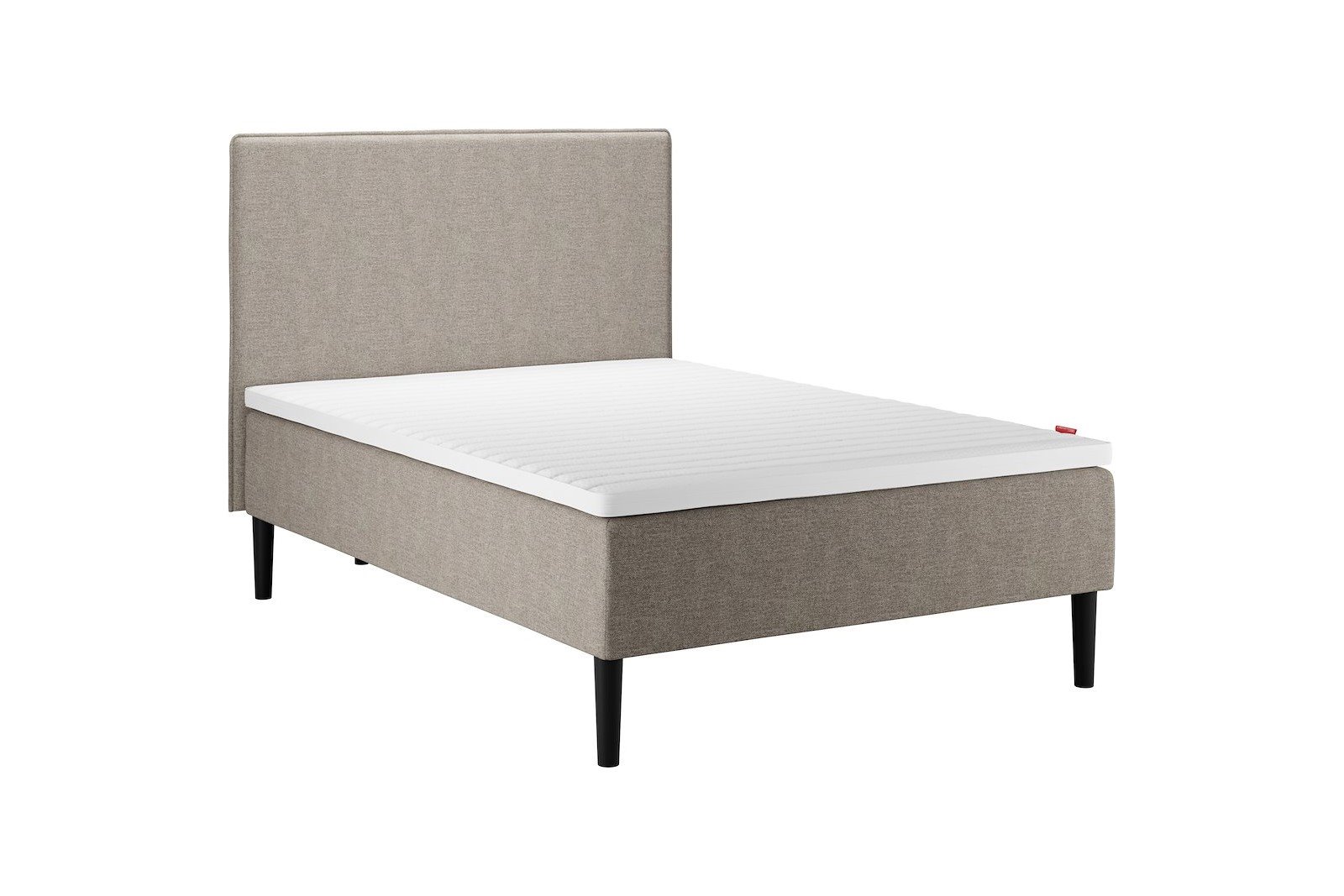Original Rammeseng 160x200 cm Tekstil Pine 54 Medium/Fast m/Premium hyperflex overmadrass og Round black ben 19cm, Sengegavl selges separat.
