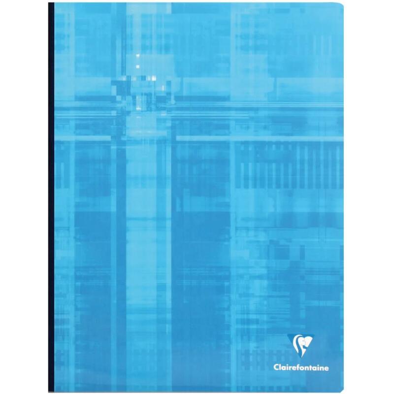 Cahier brochure dos toilé 24 x 32 cm 144 feuilles grands carreaux couleur aléatoire