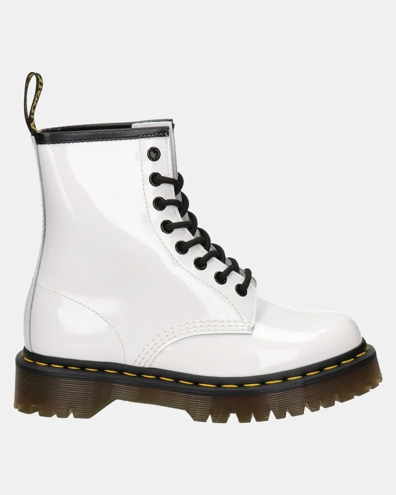 Dr. Martens 1460 Patent Lamper Veterboots  - wit