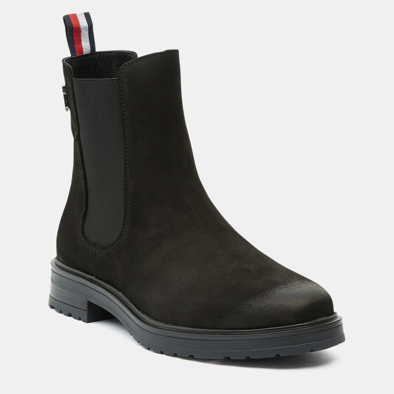 Tommy Hilfiger Chelsea boots en Velours de Cuir Stud noires