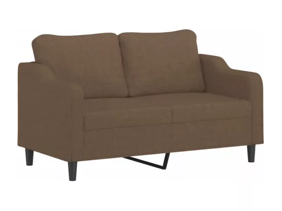 Canapé à 2 places Marron 140 cm Tissu