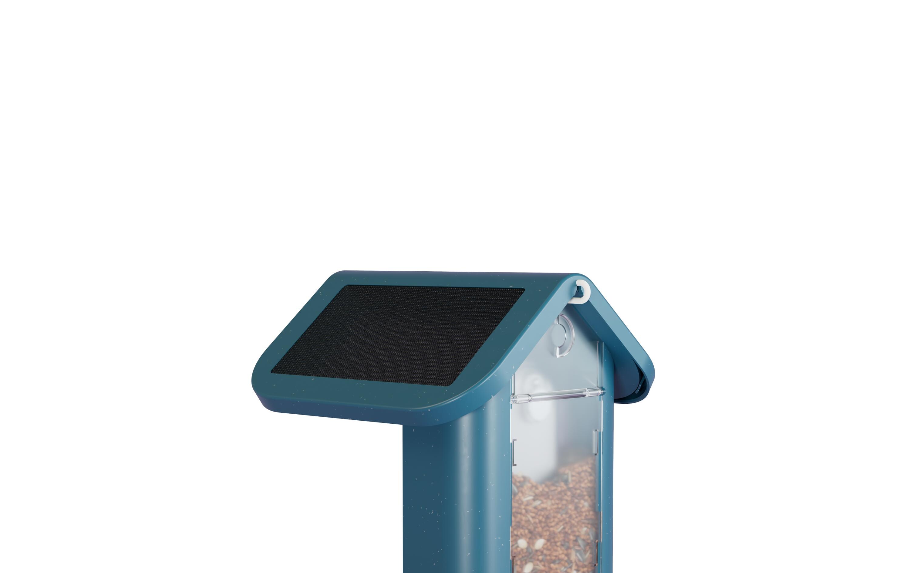 Futterspender 2.0 mit Solardach und AI Vogelerkennung<br>Vogelhaus mit integrierter Kamera und Solardach