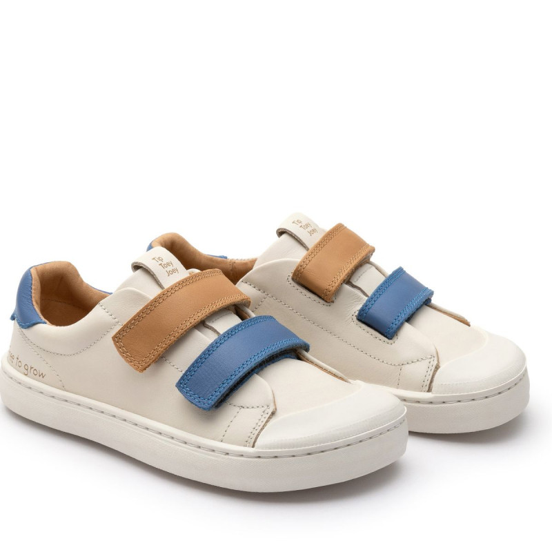 Tip Toey Joey Tip Toey Joey Kidos Sneakers Ramp Play Tapioca Blue Tang Hay