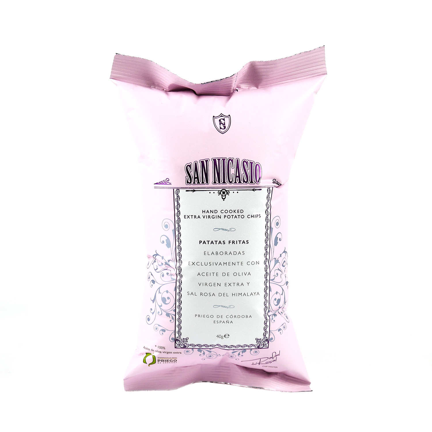 Chips de luxe à l'huile d'olive extra-vierge et au sel rose - San Nicasio
