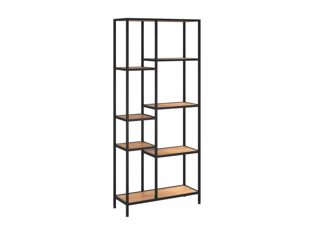 Étagère à livres 80x30x180 cm Acier et bois d'ingénierie