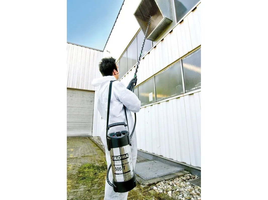GLORIA 505 T Profiline, Hånd havesprøjte, 5 L, 8 L, Sort, Hvid, Rustfrit stål, Messing