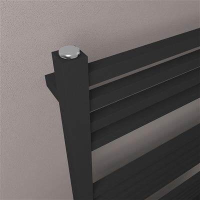 Eastbrook Tuscan Square multirail handdoekradiator 60x80cm 497W zwart mat
