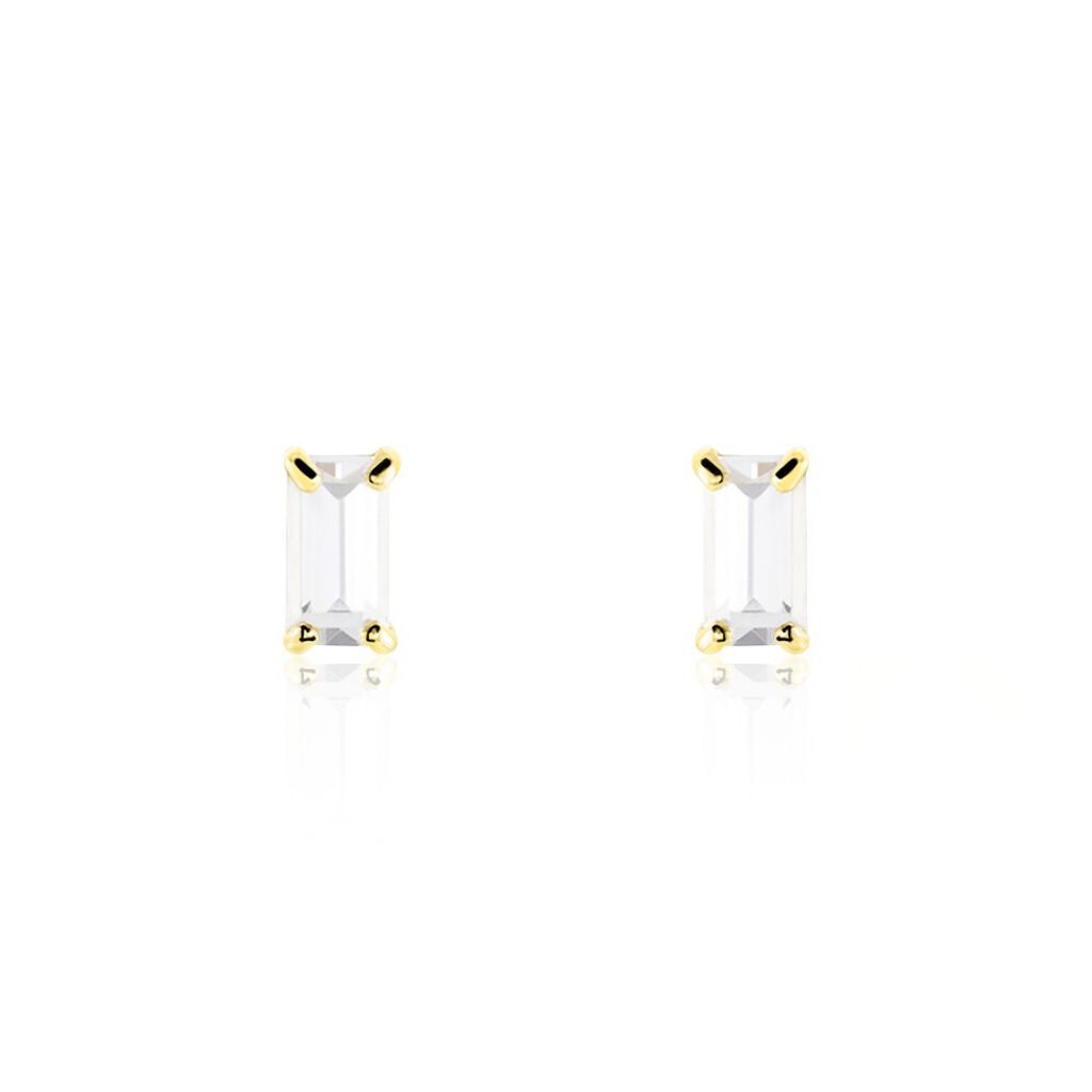 Boucles D'oreilles Puces Giroflee Or Jaune Oxyde