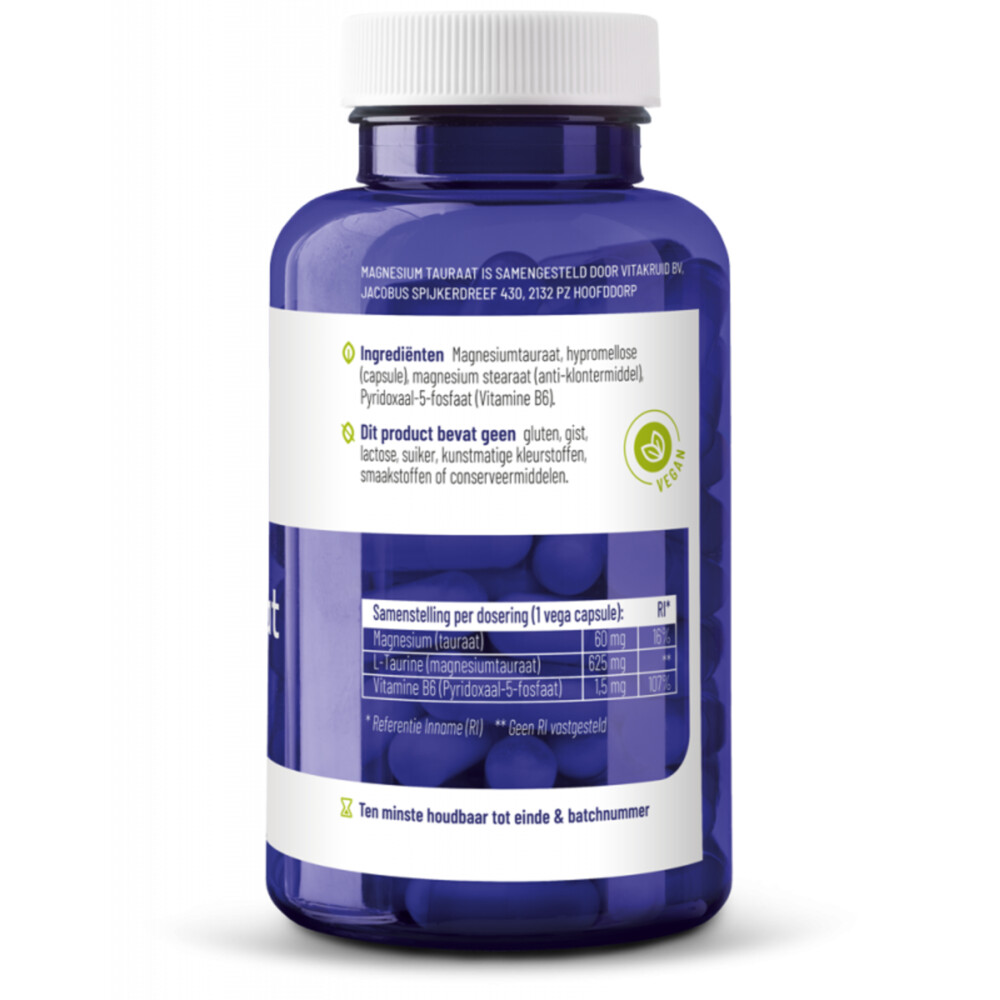 2x Vitakruid Magnesium Tauraat 90 vegacapsules