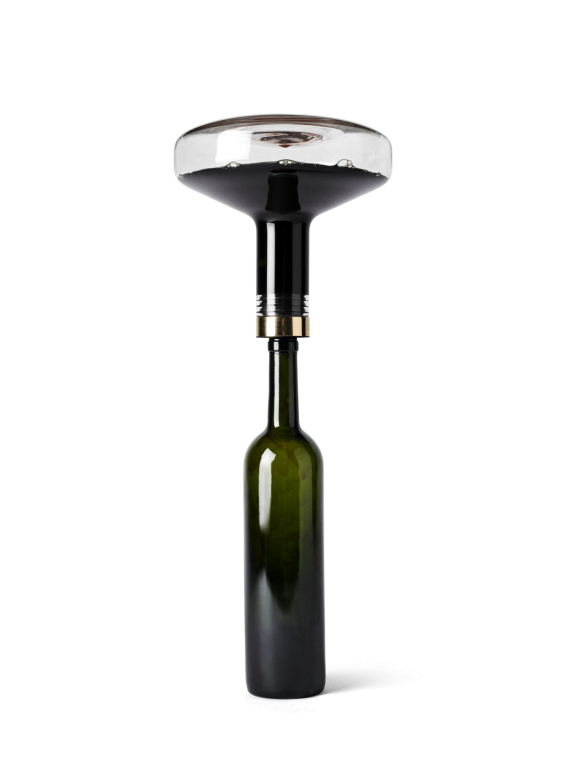 Audo Copenhagen Wine Breather Deluxe decanteerkaraf transparant/staal