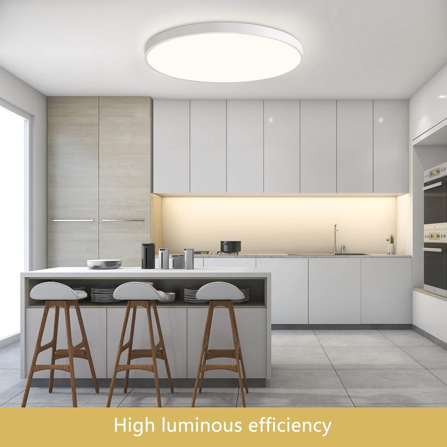 JDONG Led Deckenleuchte Dimmbar 90W Rund Flach Deckenlampe mit Fernbedienung 3000K-6000K Wohnzimmerlampe Modern ultradünn Leuchte für Wohnzimmer, Schlafzimmer Esszimmer Büro Ø78*5CM