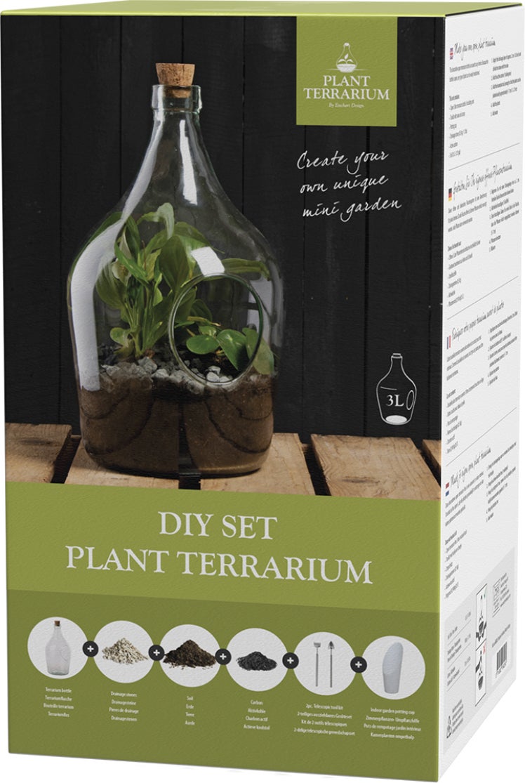 Esschert Design plant terrarium set 3 L
