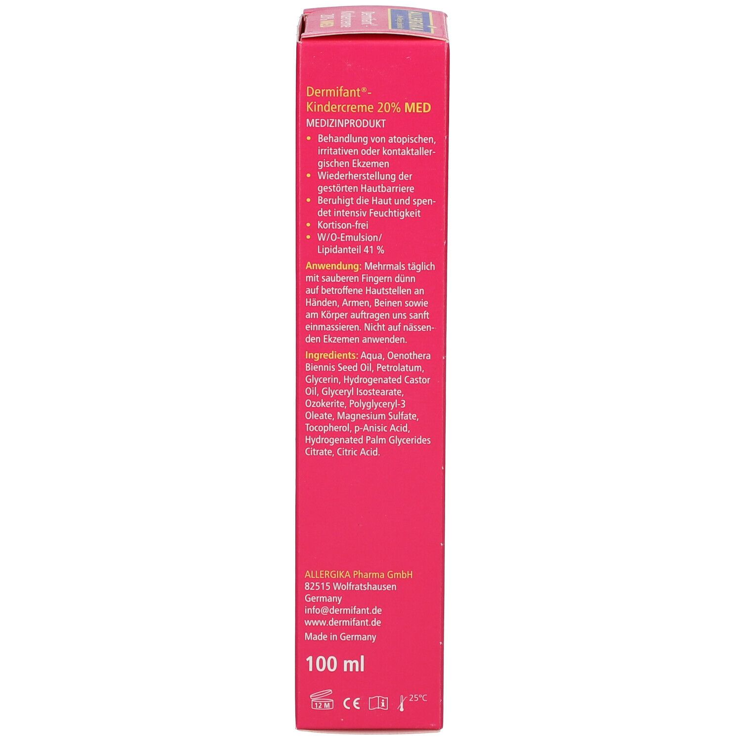 Dermifant® Kindercreme 20% MED - Kortisonfreie Behandlung trockener Ekzeme bei Kindern