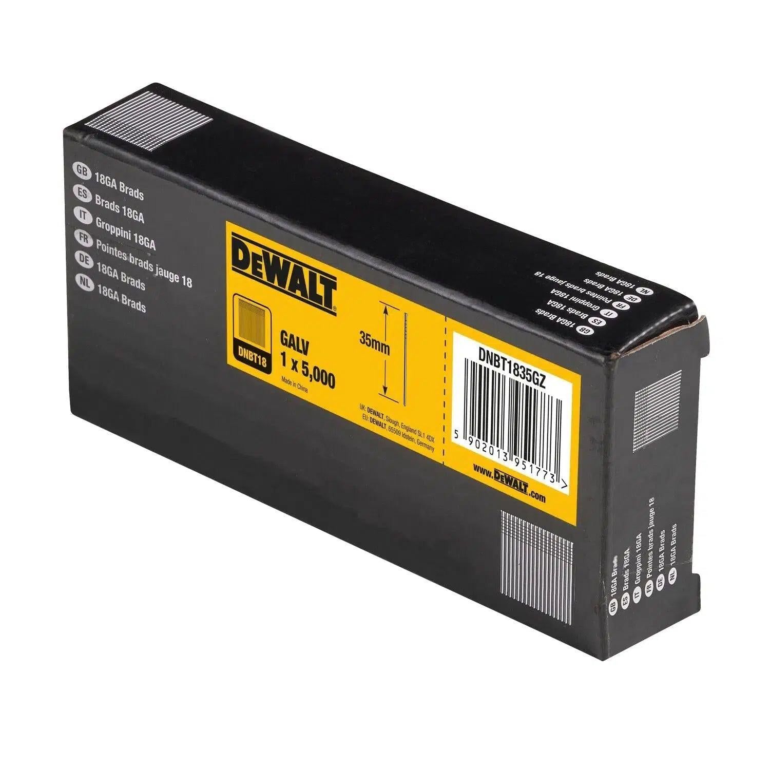 DeWALT DNBT1835GZ 1.25x35mm VE=5000 18 Gauge GAL Spijkers