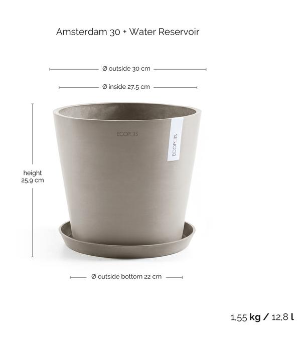Ecopots Kunststoff-Topf Amsterdam mit