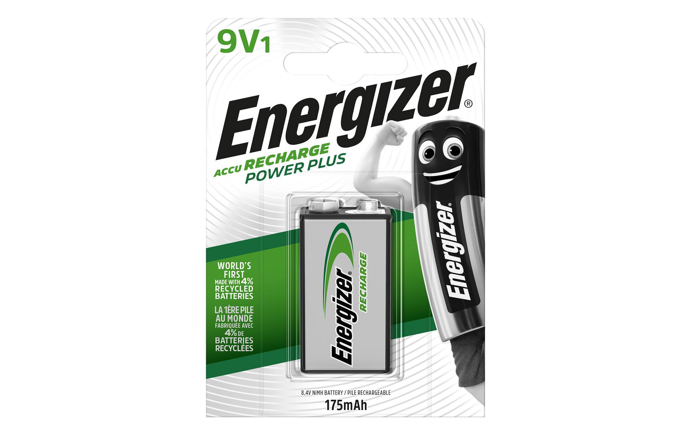 Akku Power Plus NiMH 9V E-Block 175 mAh, 1 StückWiederaufladbarer 9V-Block-Akku