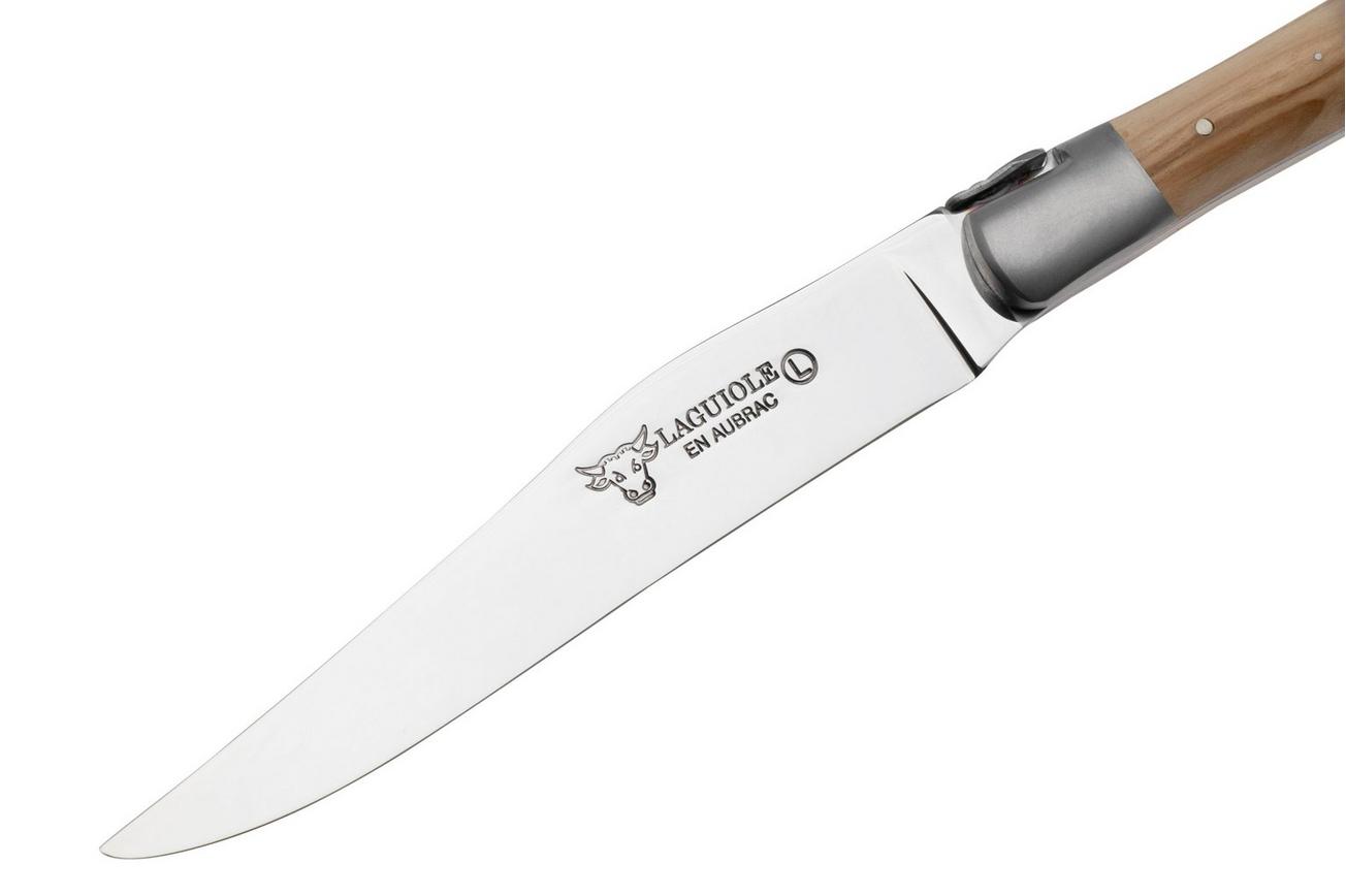 Laguiole en Aubrac 22C99OLIH, 2-delige steakmessenset, olijfhout