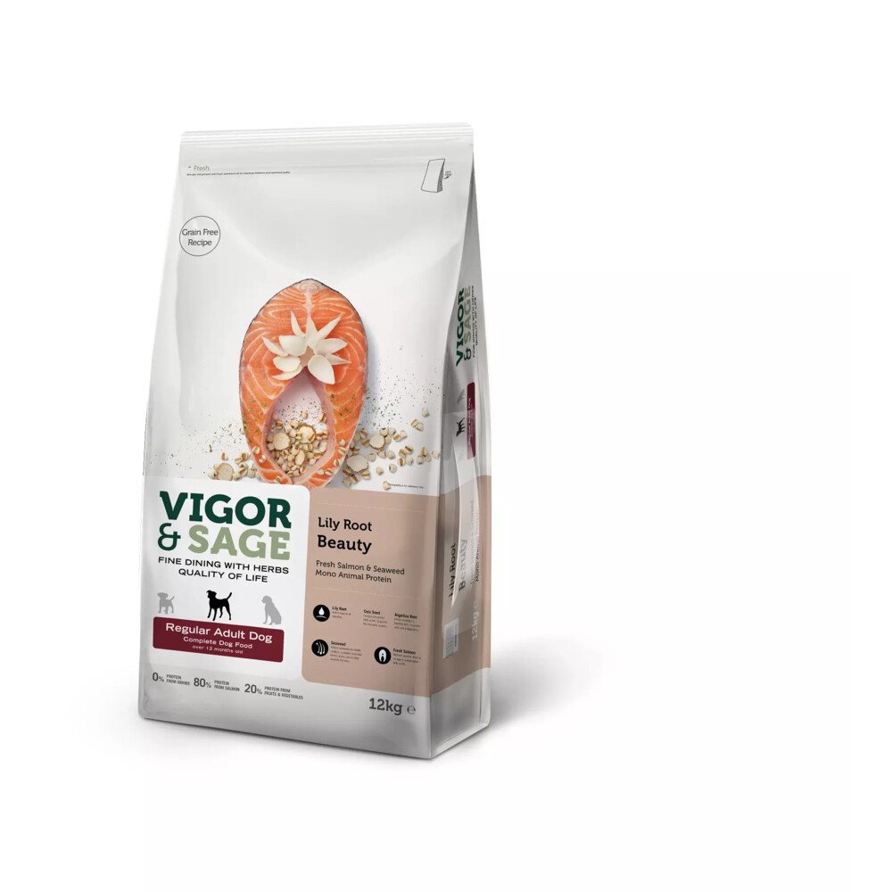 Vigor & Sage Hondenvoer Regular Lilly Root Beauty12 kg
