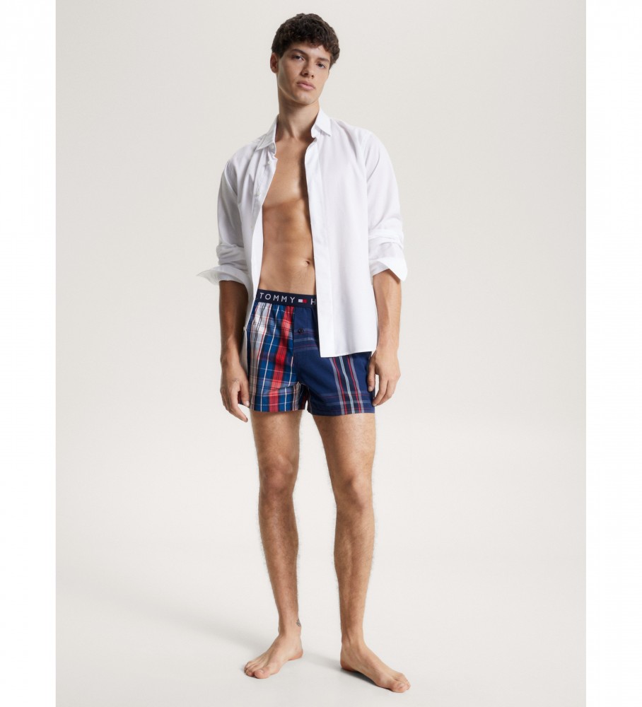 Cuecas boxer Tommy Hilfiger Original com logotipo azul-marinho