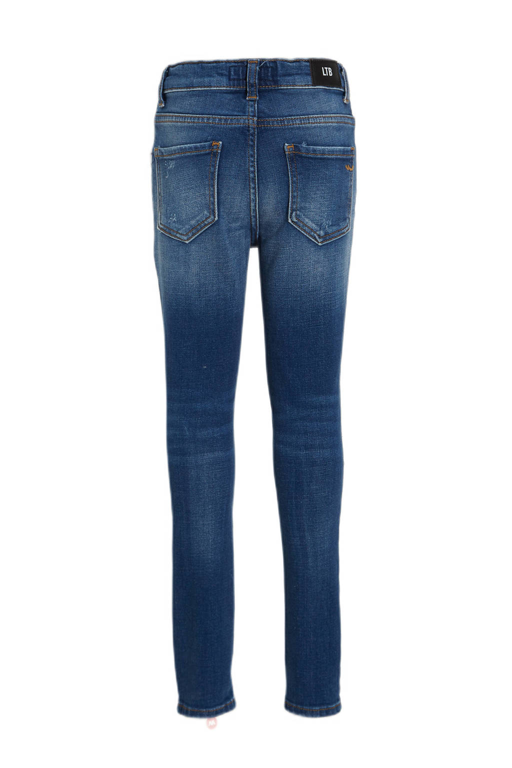 skinny jeans Lonia G met slijtage ravana wash