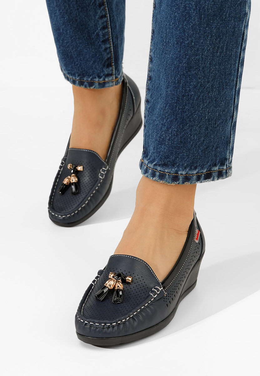 Mocassins à plateforme marine Evomela