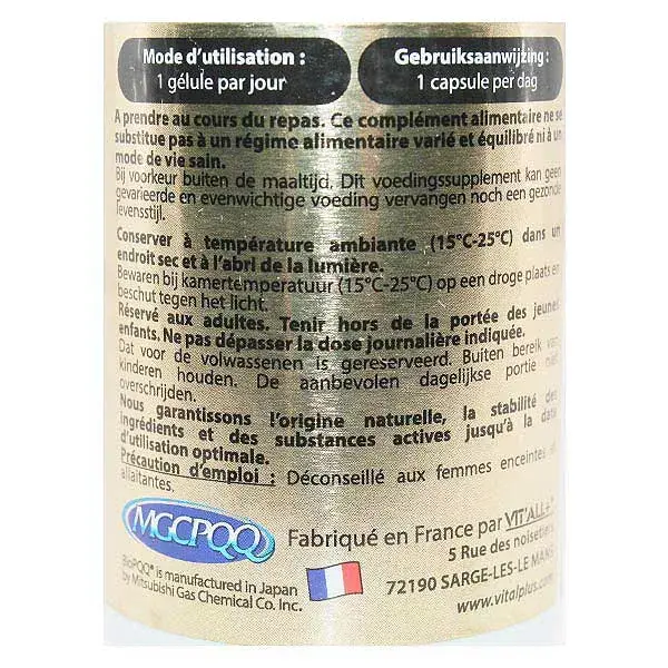 Vit'all+ PQQ 20mg 30 cápsulas vegetais