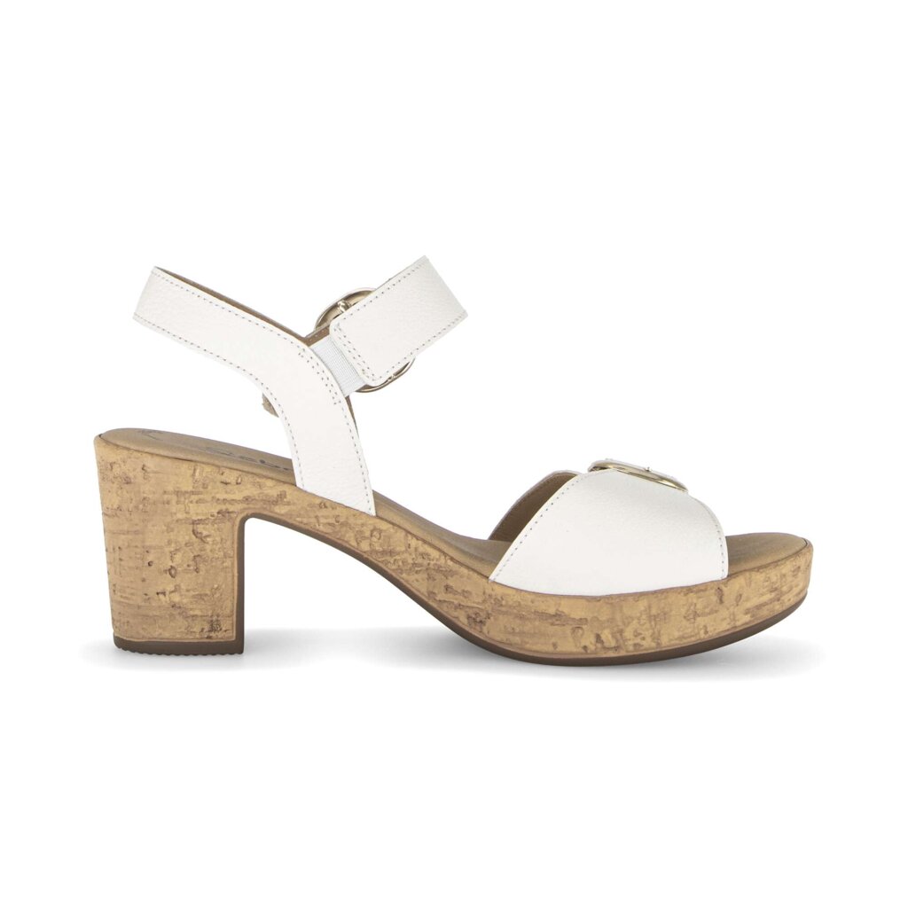 Sandal met riempjes crème