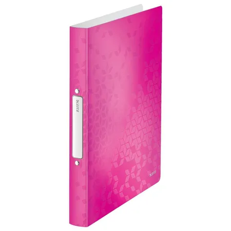 Leitz WOW Ringbuch, A4, PP, 25 mm Ringdurchmesser, 2 Rund-Ring Mechanik, Pink Metallic