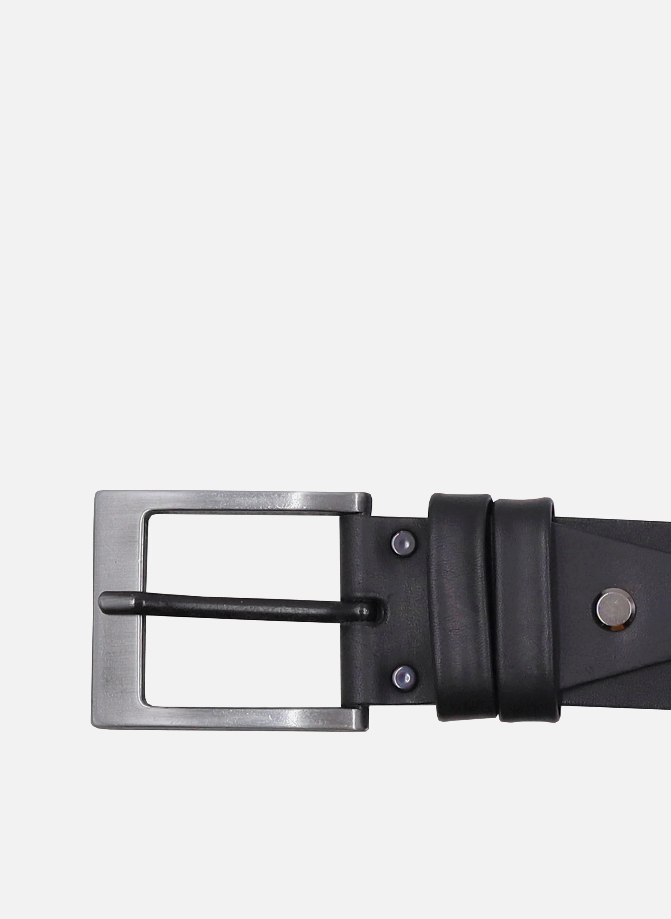 Ceinture casual cuir lisse | Noir