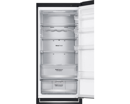 LG GBB92MCACP koel-vriescombinatie, afmetingen (B x H x D): 59,5 x 203 x 67,5 cm, koelgedeelte: 277 l, vriesgedeelte: 107 l, inhoud: 5 flessen