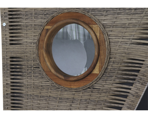 deVries Trend 45 strandstoel, stof 749, hout, 120 x 80 x 160 cm, groen