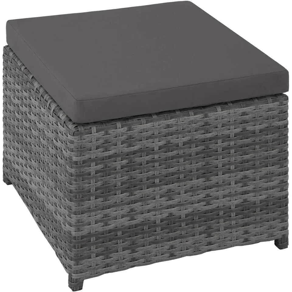 tectake - tuinset New York - wicker - grijs