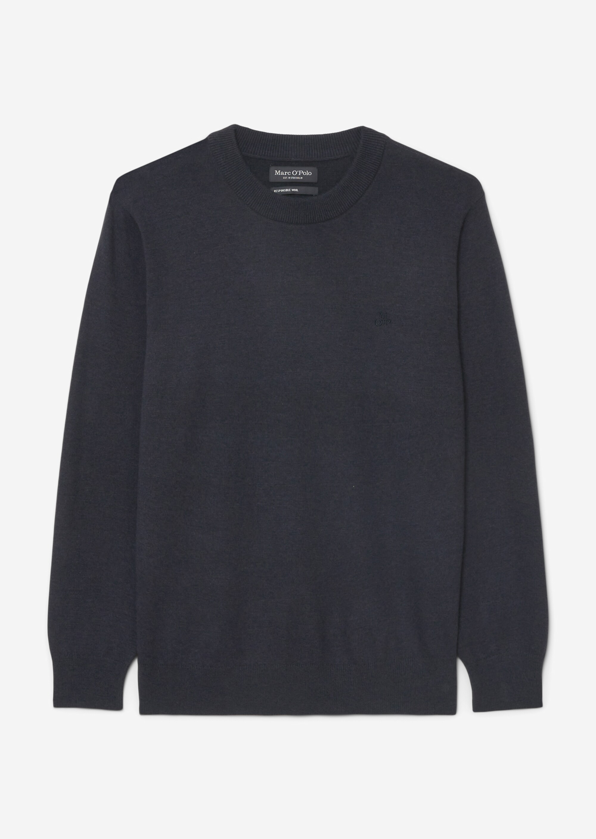 Rundhals-Pullover regular aus softem Bauwolle-Schurwolle-Mix