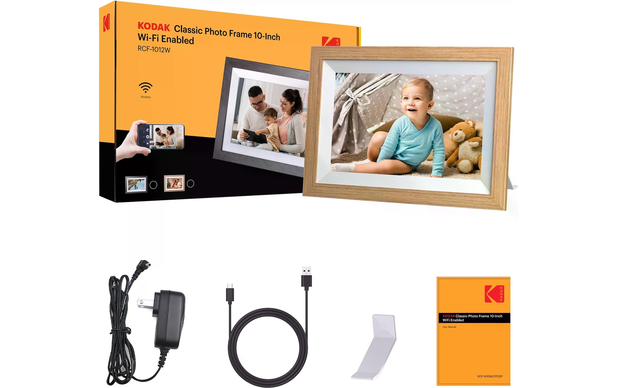 Kodak Digitaler Bilderrahmen »RCF-1012W 10 WiFi Hellbraun; Weiss«