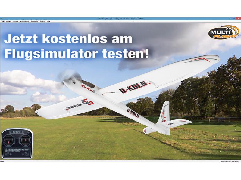 Multiplex Flugzeug EasyGlider 4 1800 mm RTF Mode 1 (Gas rec Elektrosegler