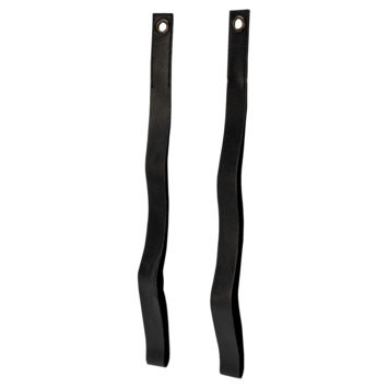 Duraline plankdrager zwart leer 2 stuks